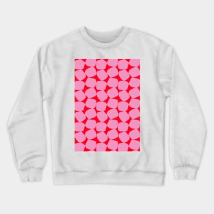 Bold Geometric Pattern 2 in Pink and Red Crewneck Sweatshirt